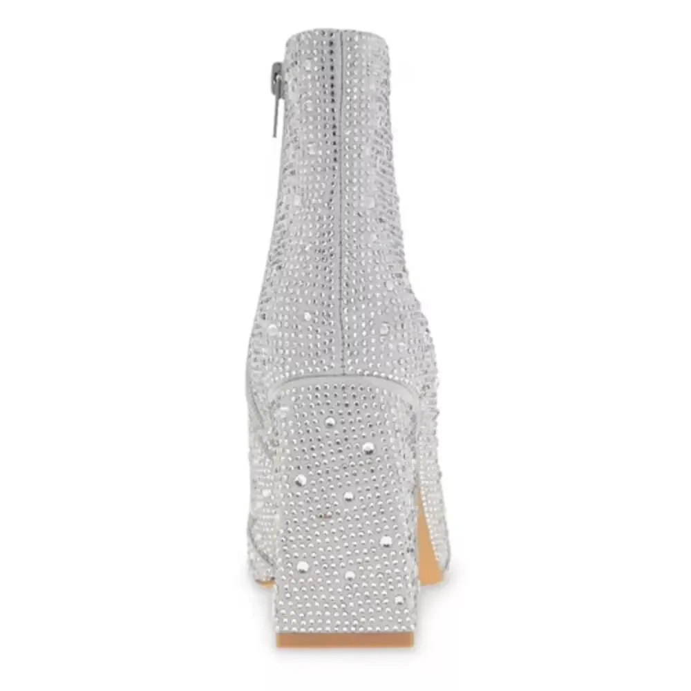 BCBGeneration Briel Bootie in Silver Shimmer Size 7